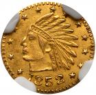 1852. California Gold Token. Indian. Round NGC MS62