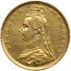 Great Britain. Half Sovereign, 1890 About EF