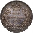 German States: Saxony. 2 Taler, 1872-B NGC About Unc - 2