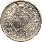 India -British. Rupee, 1918(B) NGC MS63 - 2