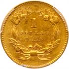 1855 $1 Gold Indian PCGS AU55 - 2