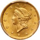 1854 $1 Gold Liberty PCGS MS65