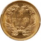 1854 $3 Gold PCGS AU58 - 2