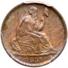 1837 Liberty Seated H10C. No Stars, Sm Date PCGS MS65