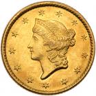 1849-C $1 Gold Liberty. Closed Wreath PCGS MS62