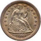 1849 Liberty Seated 10C PCGS MS62