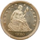 1880 Liberty Seated 25C PCGS MS65