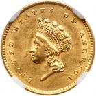 1854 $1 Gold Indian NGC MS61