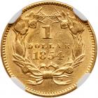 1854 $1 Gold Indian NGC MS61 - 2