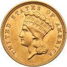 1854 $3 Gold PCGS AU55