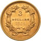 1854 $3 Gold PCGS AU55 - 2