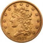 1837 $5 Classic Head PCGS EF40