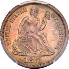 1871 Liberty Seated 10C PCGS Proof 63