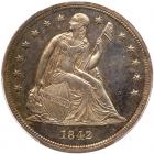 1842 Liberty Seated $1 PCGS MS63