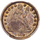 1858 Liberty Seated 10C PCGS Proof 63