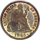 1885 Liberty Seated 10C PCGS Proof 65