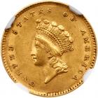 1854 $1 Gold Indian NGC MS62