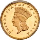 1866 $1 Gold Indian PCGS MS67