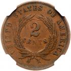 1864 2C. Sm Motto NGC AU53 BR - 2