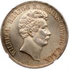 German States: Brunswick-Wolfenbuttel. 2 Taler, 1855-B NGC MS65