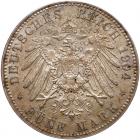 German States: Hesse-Darmstadt. 5 Marks, 1904 PCGS MS63 - 2