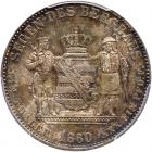 German States: Saxony. Mining Taler, 1860-B PCGS MS63 - 2