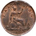 Great Britain. Farthing, 1876-H PCGS MS65 RB - 2