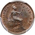 Great Britain. Third Farthing, 1827 NGC MS65 BR - 2