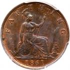 Great Britain. Farthing, 1861 PCGS MS65 BR - 2