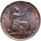 Great Britain. Farthing, 1866 PCGS MS64 BR - 2