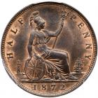 Great Britain. Halfpenny, 1872 PCGS MS65 BR - 2