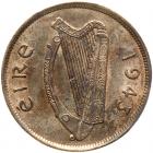 Ireland. Halfcrown, 1943 PCGS About Unc