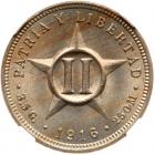 Cuba. 2 Centavos, 1916 NGC MS65 - 2