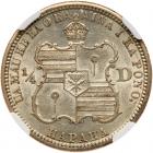 Hawaii. 25 Cents ( 1/4 Dollar), 1883 NGC AU55 - 2