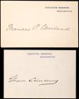 Cleveland, Grover and Frances F. - Executive Mansion Cards Signed as President and First Lady