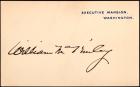 McKinley, William - Execution Mansion Card Signed as President