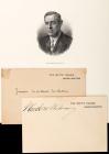 Woodrow Wilson and His Daughter, Jesse Woodrow Wilson -- White House Cards Signed