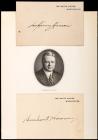 Hoover, Herbert and Lou Henry - White House Cards Signed as President and First Lady.