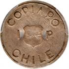 Chile - Copiapo. Peso, 1865 PCGS AU58 - 2