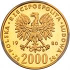 Poland. 2000 Zlotych, 1980-MW PCGS PF67 DC - 2