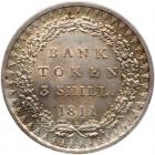 Great Britain. Three Shillings Bank Token, 1811 PCGS MS62 - 2