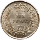 Great Britain. Sixpence, 1857 PCGS MS64 - 2