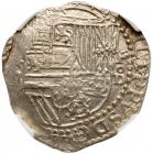 Peru. 2 Reales, ND (1577-88)-P D NGC AU50