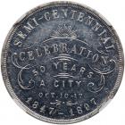 1897. New Bedford, MA Semicentennial So-Called Dollar. HK-640, Rarity 7 - 2