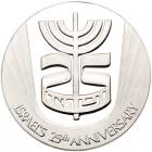 Israel. Platinum State Medal, 1973 ProofLike Brilliant Unc