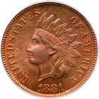 1881 Indian Head 1C PCGS MS65 RB