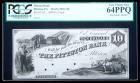 Pittston Bank, Pittston, PA. $10.00 18__ ABNco. Proof, Haxby 560-G10. PCGS Very Choice New 64PPQ