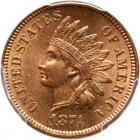 1874 Indian Head 1C PCGS MS65 RB