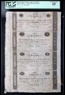 Hulme Ville, PA. Farmers Bank of Bucks County ca. 1810s $3-$2-$1-$1 Uncut Sheet