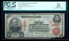 1902, $5 National Bank Note. The Second NB, Cortland, NY. Charter #2827. PCGS Fine 15 Apparent